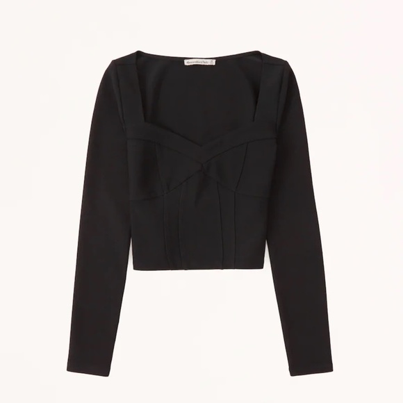 Abercrombie & Fitch Longsleeve Corset Top - Picture 1 of 2